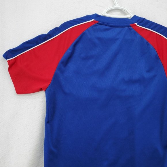 CHICAGO CUBS Shirt Women’s Embroidered Short Sleeve Red/Blue MLB Large - Picture 9 of 10